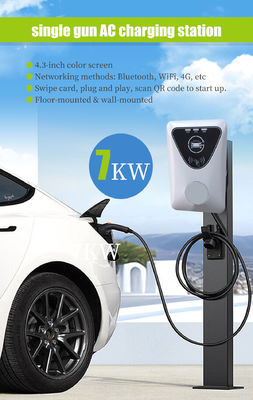 Caricabatterie per veicoli elettrici portatili commerciali con cavo di ricarica di 5 m e potenza di uscita di 7 kW